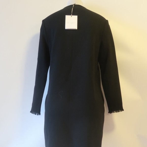 *NWT Womens Antonelli Firenze Black Wool Blend Shift Dress 40 US/4 - Picture 10 of 13